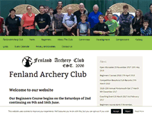 Tablet Screenshot of fenland-archery.co.uk
